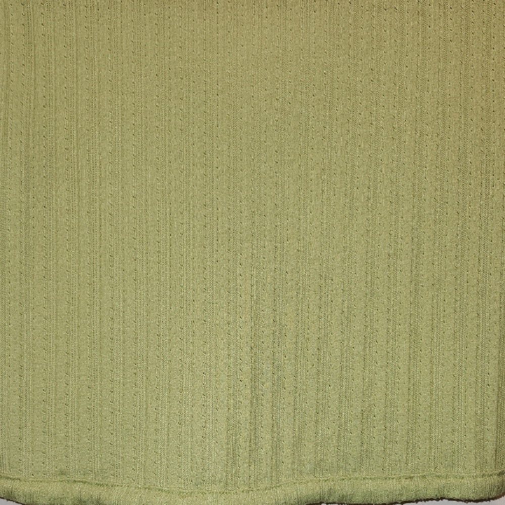 Green Ribbed Ruched Tie Front Blouse - Picture 8 of 11